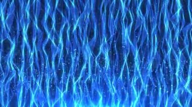 Toz parçacıklarından gelen mavi ışık güzel bir bokeh oluşturur. Işık parçacıkları içeren zarif soyut arkaplan videosu. Soyut arkaplan parçacıkları. Kusursuz döngü canlandırması