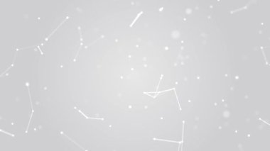 Çizgiler, noktalar ve üçgenler, dijital teknoloji, büyük veriler, yüksek hızlı bağlantı görselleştirmesi içeren soyut geleceksel arkaplan.