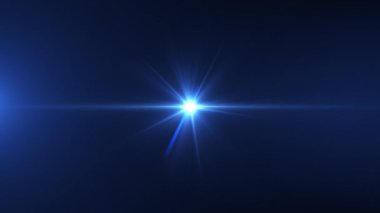 Optik mercek alev etkisi. Yanıp sönen ışık. Kusursuz döngü