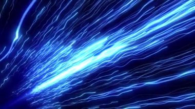 Soyut enerji çizgileri dalga enerjisiyle yukarı doğru gidiyor. Kıvrımların parlak mor çizgileri, hareket halindeki ışık ışınları. Geleceğe dönük arkaplan
