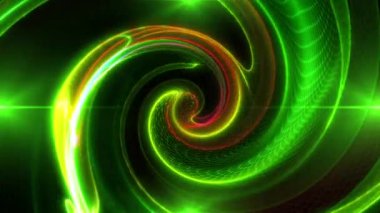 Parçacıklardan oluşan soyut dönen yüzey. Yüksek teknolojili renkli spiral. Dönen arkaplan. 