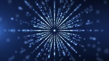 Soyut gelecek siber dünya sahnesi, bilim kurgu parçacık tüneli, parlayan teknoloji yüzeyi, neon gece sahnesi, dijital bilim arka planı 4K animasyon, sanal gerçeklik konsepti.