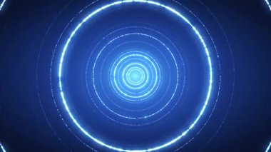 Soyut gelecek siber dünya sahnesi, bilim kurgu parçacık tüneli, parlayan teknoloji yüzeyi, neon gece sahnesi, 4K dijital bilim animasyonu, sanal gerçeklik konsepti..