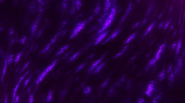 Parlayan parçacıkların olduğu soyut gradyan arkaplan dalgaları animasyon, dijital mor dalgalar. Kusursuz döngü 4k video