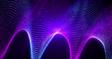 Parçacıklardan oluşan soyut dönen yüzey. Yüksek teknolojili renkli spiral. Döndürme arkaplanı