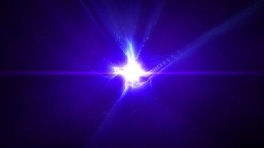 Dijital fütüristik enerji tüneli ya da zaman ve uzayda yolculuk. Parlak tünel, warp hızı, solucan deliği. Video ekran koruyucu canlandırması.