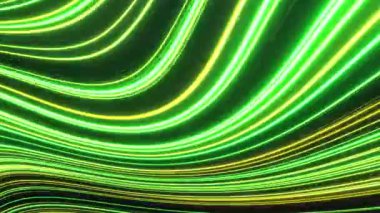 Soyut neon parlak kıvrımlı ışık çizgileri. Kusursuz döngü video 4k.