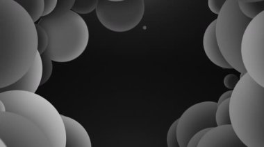Soyut dijital klas arka plan, dairelerin ışık animasyonu, minimalist zarif tasarım, dairelerin aydınlatılması. Üç boyutlu kavram. Kusursuz döngü 4k video