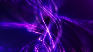 Soyut yüksek teknolojili parlayan spiral. Parlak ışık akışı. Dönen arka plan. Kusursuz döngülü animasyon