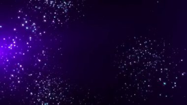 Soyut parçacık arkaplanı. Parlayan renkli parçacıkların sihirli sıvı animasyonu. Parıldayan parıltılı, soyut neon parlak alevler, üç boyutlu animasyon. Video girişi