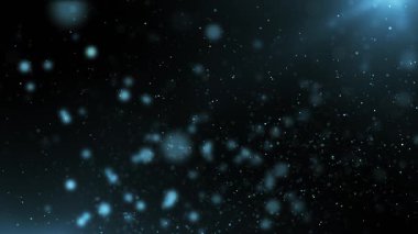 Açık renkli arkaplanda parlak toz parçacıkları olan sinematik bir arkaplan. Kusursuz döngü