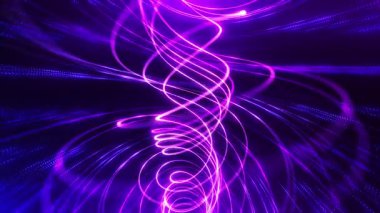 Fütürist yüksek teknoloji dijital spiral. Dönen arka plan. Kusursuz döngülü animasyon