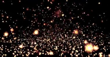 Soyut simli altın parçacıkları yere düşer ve yerden seker.