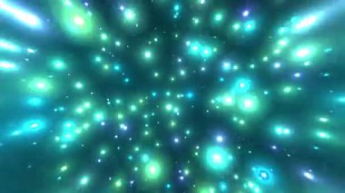 Uzayda uçan soyut parlayan parçacıklar