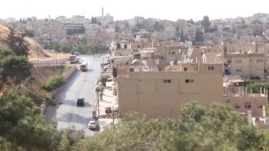Amman şehir merkezinde tepeden görüldüğü gibi, Ürdün