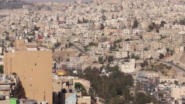 Amman Centrum Gebied Gezien Vanaf Heuvel Jordanië — Stockvideo