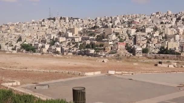 Amman Belvárosában Dombról Nézve Jordánia — Stock videók