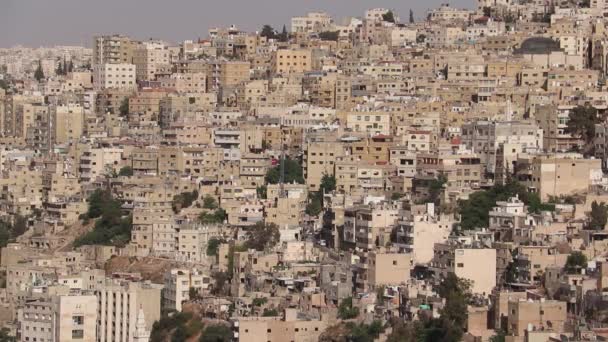 Amman Belvárosában Dombról Nézve Jordánia — Stock videók