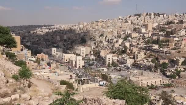 Amman Zona Centro Vista Dalla Collina Giordania — Video Stock