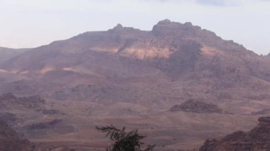 Ürdün 'ün Petra' sı Wadi Musa 'nın manzarası.