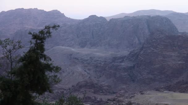 Vista Wadi Musa Petra Jordania — Vídeo de stock