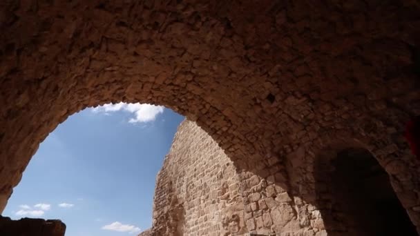Kerak Castle Ist Eine Große Kreuzritterburg Jordanien — Stockvideo