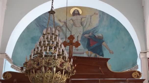 Chiesa Greco Ortodossa San Giorgio Madaba Giordania — Video Stock