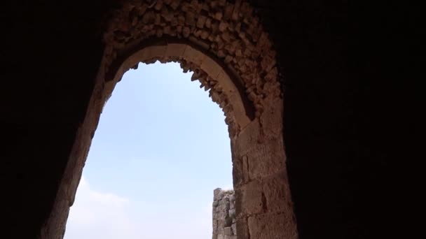 Hrad Ajloun Islámská Vojenská Architektura Jordánsku — Stock video