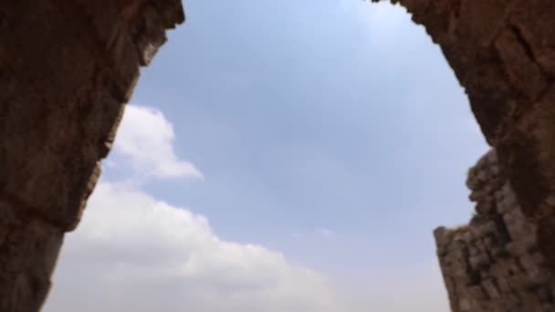 Hrad Ajloun Islámská Vojenská Architektura Jordánsku — Stock video