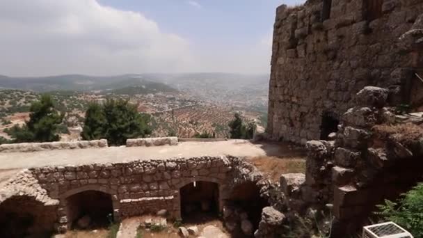 Schloss Ajloun Islamische Militärarchitektur Jordanien — Stockvideo