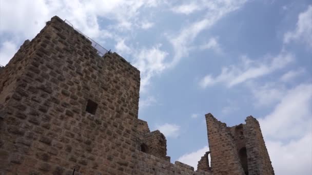 Castello Ajloun Architettura Militare Islamica Giordania — Video Stock