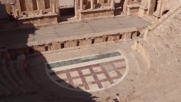 Het Noordtheater Oude Stad Jerash Jordanië — Stockvideo