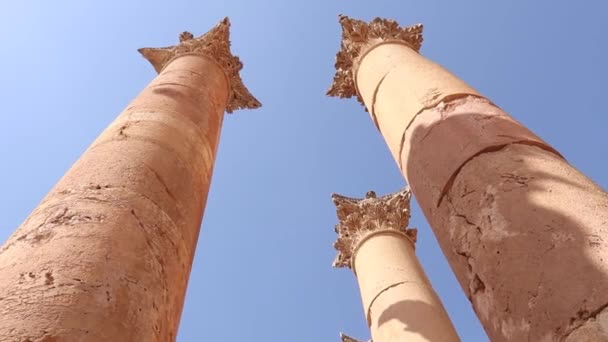 Tempel Der Artemis Die Antike Stadt Jerasch Jordanien — Stockvideo