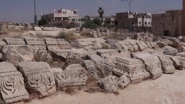 Разрушенный Город Джераш Иордании — стоковое видео
