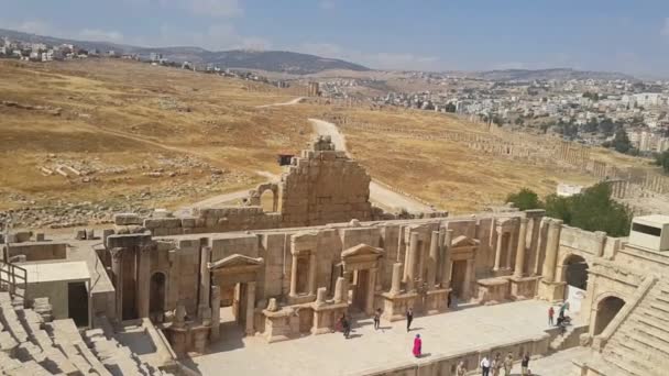 南劇場 エルサレムの古代都市 ヨルダン — ストック動画