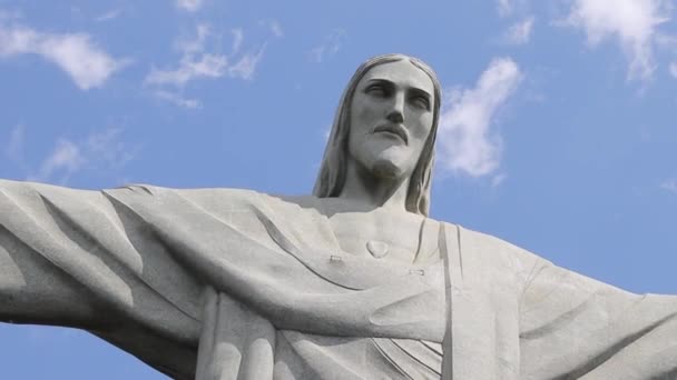 Het Grootste Art Deco Standbeeld Ter Wereld Christus Verlosser Brazilië — Stockvideo