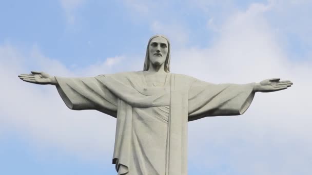 Het Grootste Art Deco Standbeeld Ter Wereld Christus Verlosser Brazilië — Stockvideo