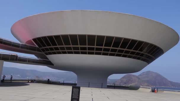 Niteri Museo Arte Contemporanea Rio Janeiro Brasile — Video Stock