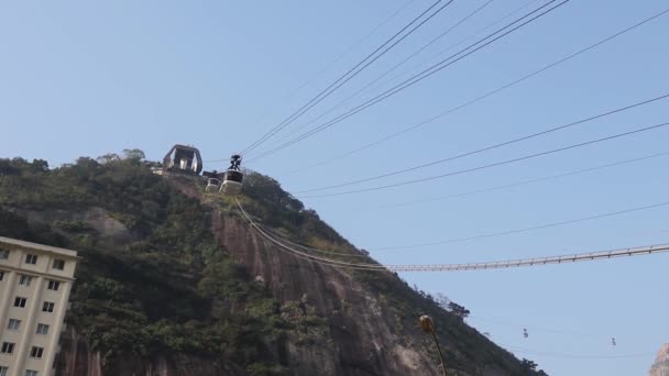 Teleférico Sugarloaf Teleférico Rio Janeiro Brasil — Vídeo de Stock