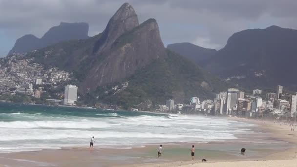 Plaża Ipanema Rio Janeiro Brazylia — Wideo stockowe