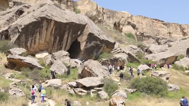 Gobustan Rock Art Cultural Landscape Національний Парк Азербайджані — стокове відео