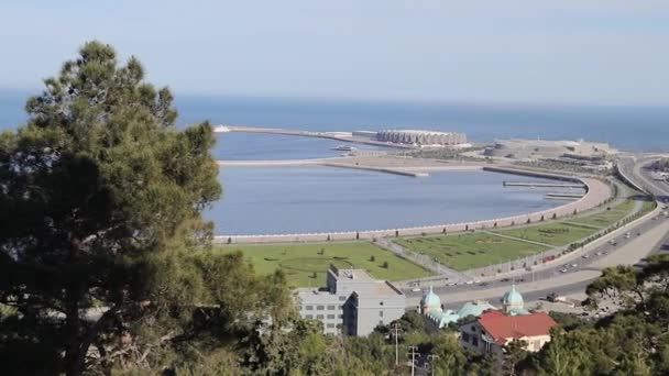 バクーとカスピ海 アゼルバイジャンの眺め — ストック動画