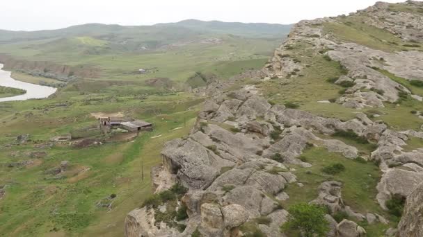 Древний Каменный Город Грузии Уплистихе — стоковое видео