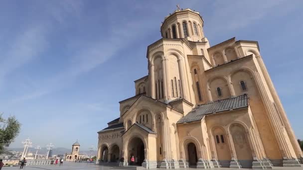 Καθεδρικός Ναός Της Αγίας Τριάδος Της Τιφλίδα Της Γεωργίας — Αρχείο Βίντεο