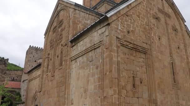 Kirche Der Gottesmutter Der Festung Ananuri Georgien — Stockvideo