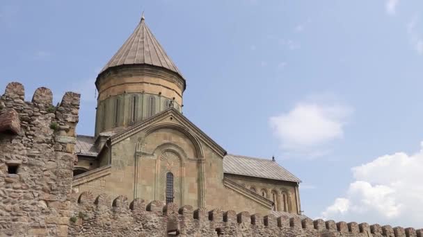 Svetitskhoveli Ορθόδοξος Χριστιανικός Καθεδρικός Ναός Στη Γεωργία — Αρχείο Βίντεο