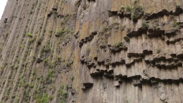 Enorme Stenen Pilaren Bekend Als Symphony Stones Garni Gorge Armenië — Stockvideo