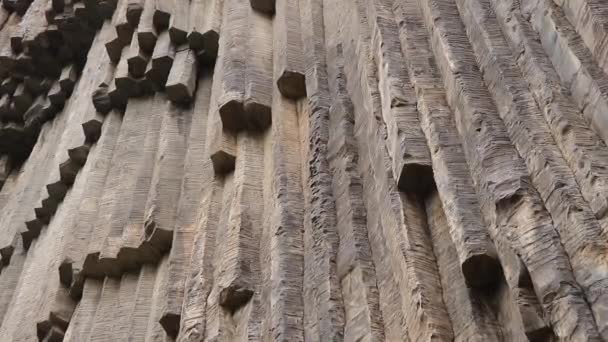 Obrovské Kamenné Pilíře Známé Jako Symfonie Kamenů Garni Gorge Arménie — Stock video