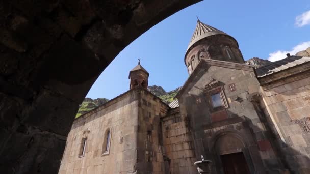 Klostret Geghard Armenien — Stockvideo