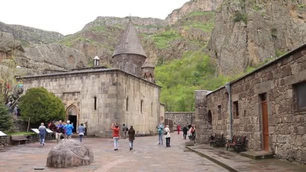 Het Klooster Van Geghard Armenië — Stockvideo